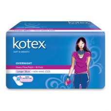 Kotex Soft & Smooth Overnight Heavy FlowNight Non Wing 32cm 16Pads