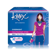 Kotex Soft & Smooth Overnight Non Wing Heavy Flow 28cm 16Pads